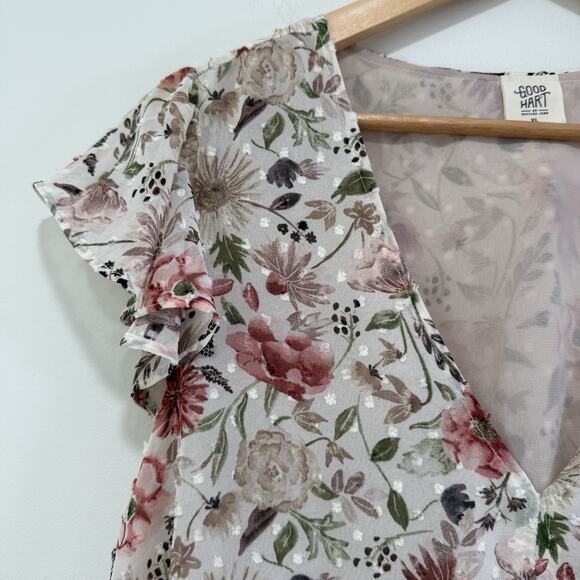 Good Hart Matilda Jane West Lynn Boho Floral Swiss Dot Midi Maxi Dress Size XL - Picture 6 of 11